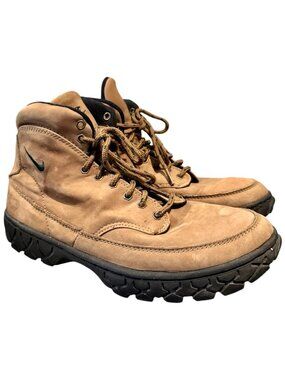 Vintage Nike Leather Hiking Boots Women’s 9 Brown Tan Trail Shoes 950608-231 EUC